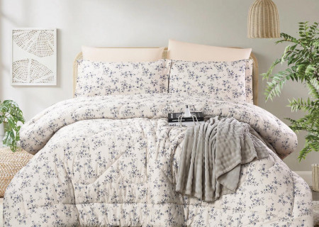 100% PURE COTTON , SUPERKING SIZE 6PCS COMFORTER SET