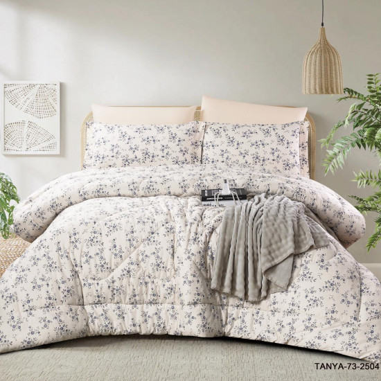100% PURE COTTON , SUPERKING SIZE 6PCS COMFORTER SET