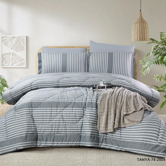 100% PURE COTTON , SUPERKING SIZE 6PCS COMFORTER SET