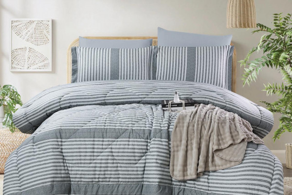 100% PURE COTTON , SUPERKING SIZE 6PCS COMFORTER SET