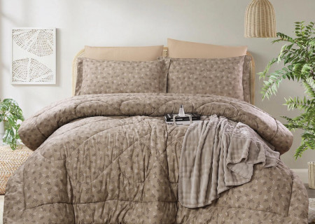 100% PURE COTTON , SUPERKING SIZE 6PCS COMFORTER SET