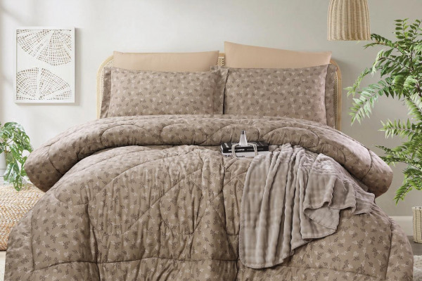 100% PURE COTTON , SUPERKING SIZE 6PCS COMFORTER SET