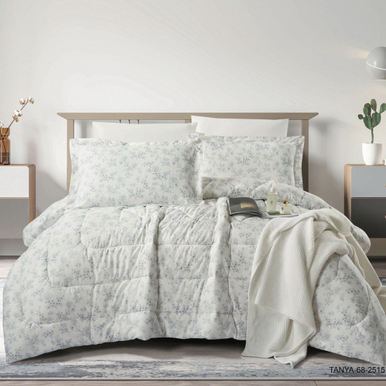 100% Cotton Comforter Set – 4-Piece Single Bed Bedding