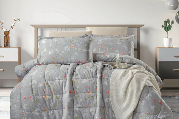 100% PURE COTTON , SUPERKING SIZE 6PCS COMFORTER SET