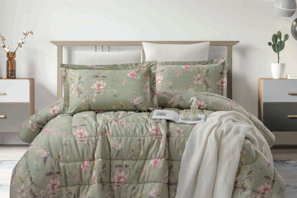 100% PURE COTTON , SUPERKING SIZE 6PCS COMFORTER SET