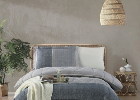 100% Cotton Comforter Set – 4-Piece Single Bed Bedding