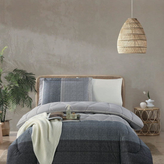 100% Cotton Comforter Set – 4-Piece Single Bed Bedding
