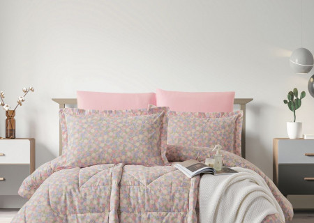 100% PURE COTTON , SUPERKING SIZE 6PCS COMFORTER SET