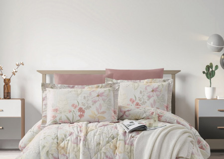 100% PURE COTTON , SUPERKING SIZE 6PCS COMFORTER SET