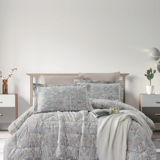 100% PURE COTTON , SUPERKING SIZE 6PCS COMFORTER SET