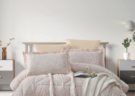 100% PURE COTTON , SUPERKING SIZE 6PCS COMFORTER SET