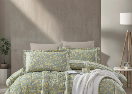 100% PURE COTTON , SUPERKING SIZE 6PCS COMFORTER SET