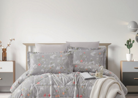 100% PURE COTTON , SUPERKING SIZE 6PCS COMFORTER SET