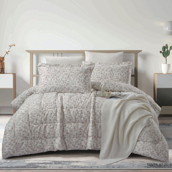 100% Cotton Comforter Set – 4-Piece Single Bed Bedding