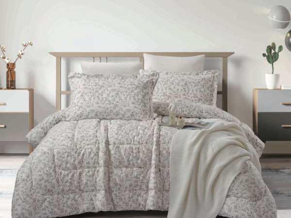 100% Cotton Comforter Set – 4-Piece Single Bed Bedding