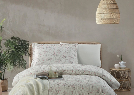 100% Cotton Comforter Set – 4-Piece Single Bed Bedding