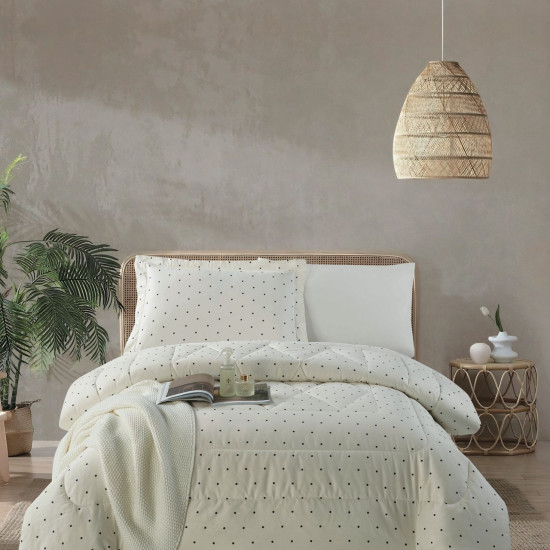 100% Cotton Comforter Set – 4-Piece Single Bed Bedding