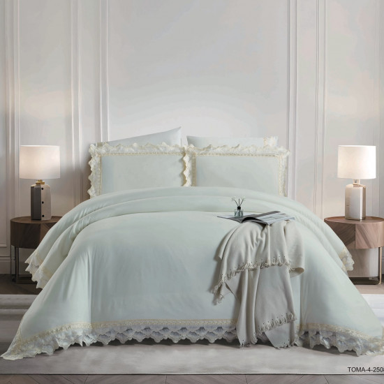 6 Pieces Luxury Wedding Comforter Set with Fittsed Sheet & Pillow Cover