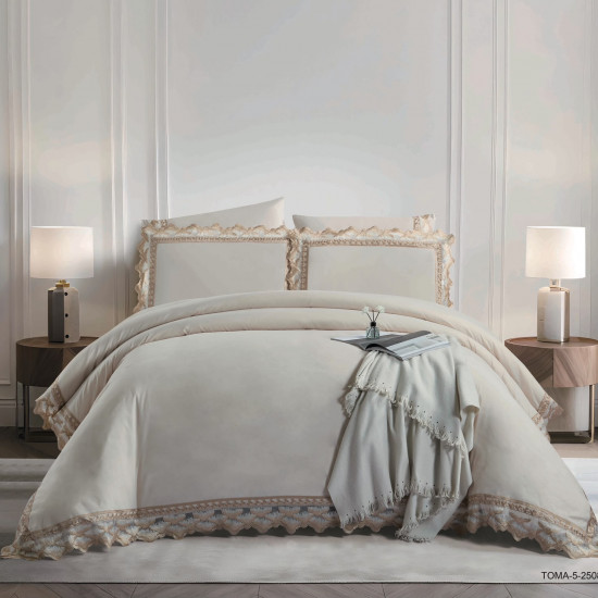 6 Pieces Luxury Wedding Comforter Set with Fittsed Sheet & Pillow Cover