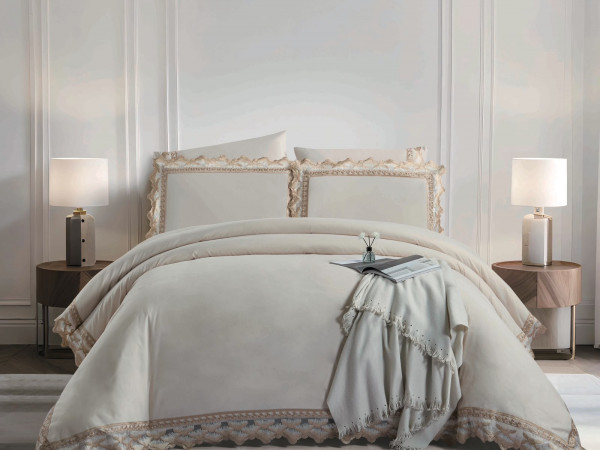 6 Pieces Luxury Wedding Comforter Set with Fittsed Sheet & Pillow Cover