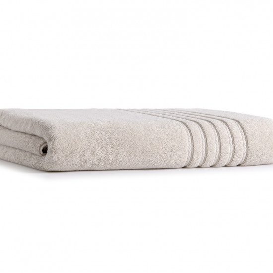 Bath Sheet-Pure Beige (Premium Combed Cotton 90X180CM) - Ackay-13 (700GSM)