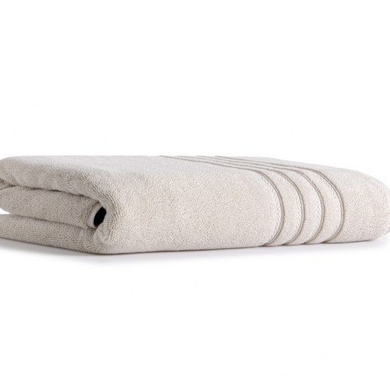 Bath Towel-Pure Beige (Premium Combed Cotton 76X147CM) - Ackay-13 (700GSM)