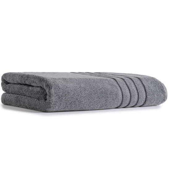 Bath Towel-Iron Grey (Premium Combed Cotton 76X147CM) - Ackay-15 (700GSM)