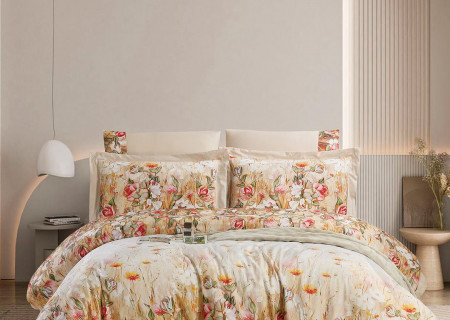 6-Piece Super King Size Comforter Set – 100% Cotton, 300 Thread Count