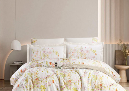 6-Piece Super King Size Comforter Set – 100% Cotton, 300 Thread Count