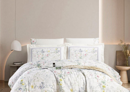 6-Piece Super King Size Comforter Set – 100% Cotton, 300 Thread Count