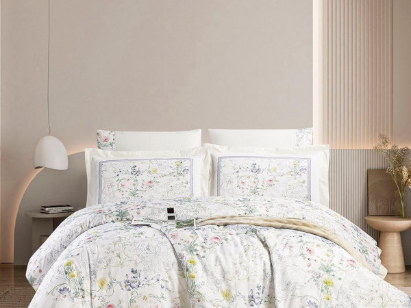 6-Piece Super King Size Comforter Set – 100% Cotton, 300 Thread Count