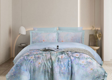 6-Piece Super King Size Comforter Set – 100% Cotton, 300 Thread Count