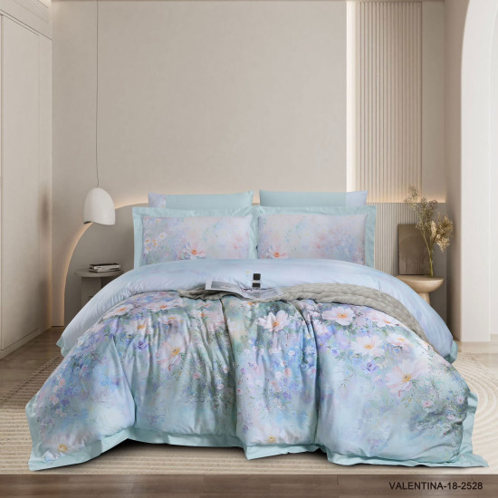 6-Piece Super King Size Comforter Set – 100% Cotton, 300 Thread Count