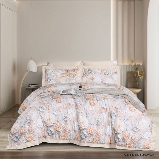 6-Piece Super King Size Comforter Set – 100% Cotton, 300 Thread Count