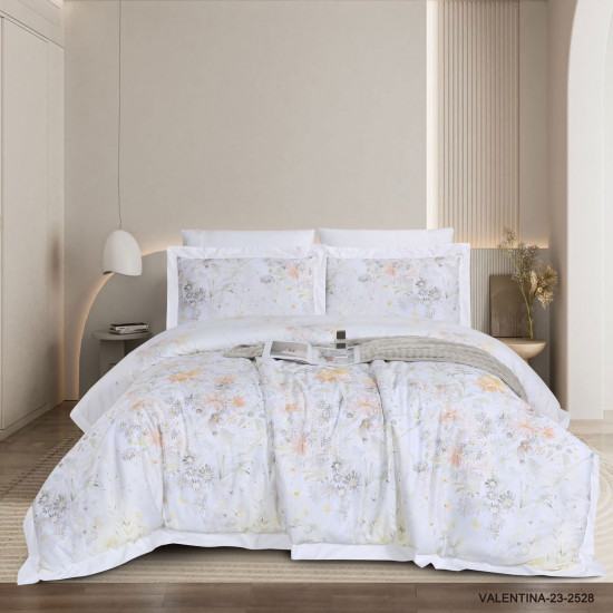 6-Piece Super King Size Comforter Set – 100% Cotton, 300 Thread Count