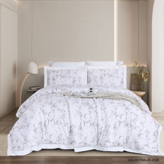 6-Piece Super King Size Comforter Set – 100% Cotton, 300 Thread Count