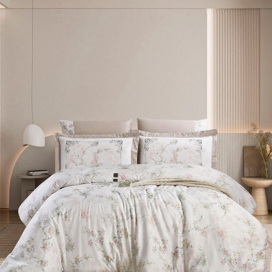 6-Piece Super King Size Comforter Set – 100% Cotton, 300 Thread Count