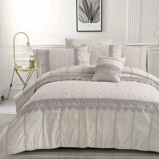 Premium 7-Piece Luxury Wedding Comforter Bedding Set