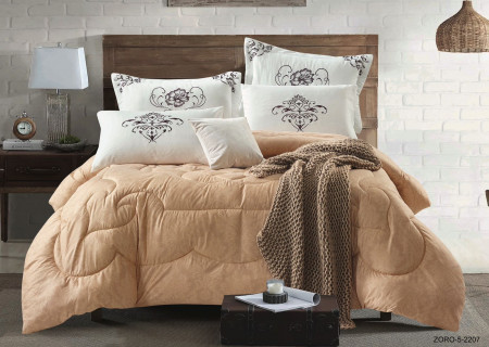 Luxury Embroidered 6-Piece Bedding Set – Comforter, Fitted Sheet & Pillowcases (230x250 cm)