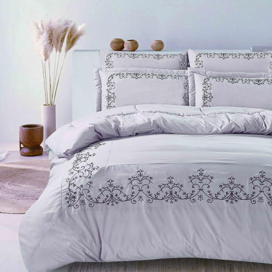 6-Piece Embroidered Double Super King-Size Comforter Set