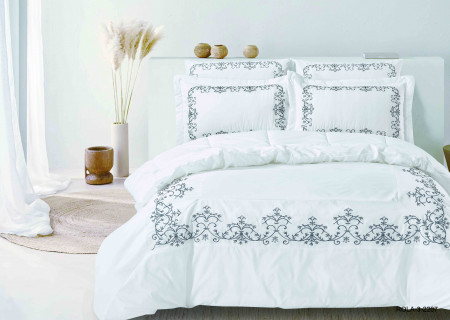 6-Piece Embroidered Double Super King-Size Comforter Set