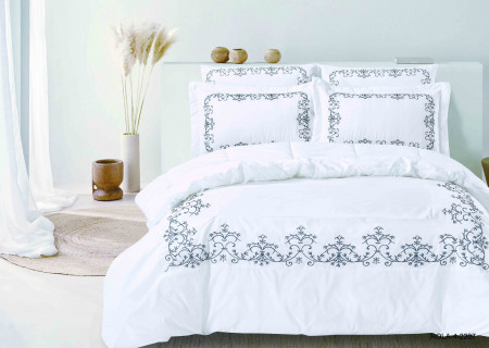 6-Piece Embroidered Double Super King-Size Comforter Set