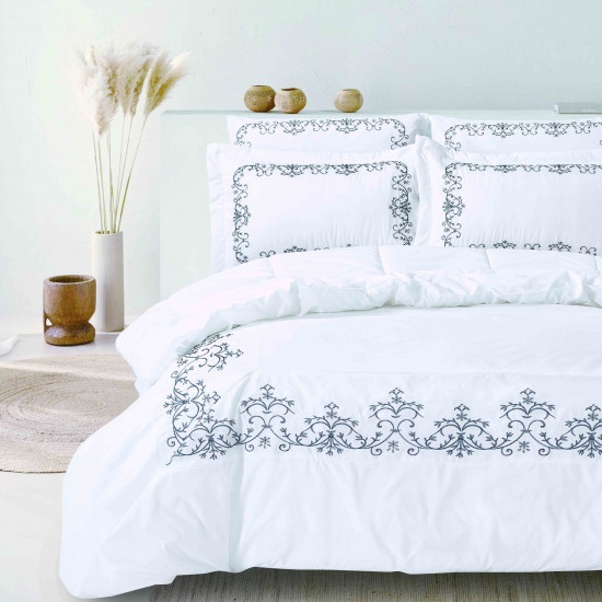 6-Piece Embroidered Double Super King-Size Comforter Set