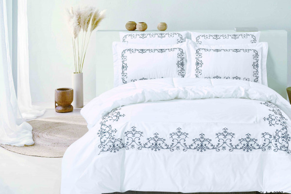 6-Piece Embroidered Double Super King-Size Comforter Set