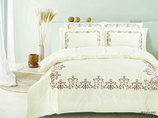 6-Piece Embroidered Double Super King-Size Comforter Set